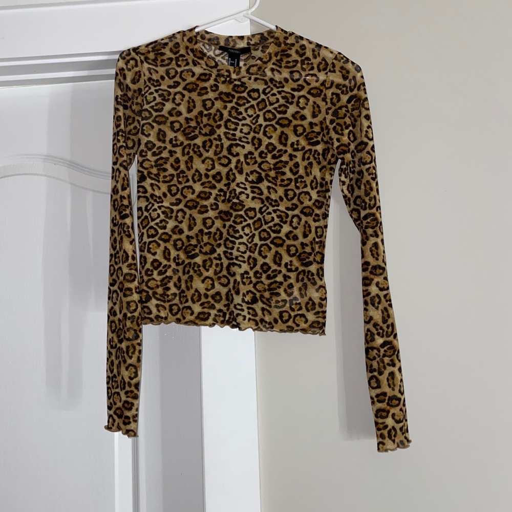 see through cheeta shirt